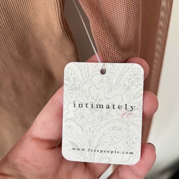 NWT Free People Light Up Layering Top in Cocoa/Nude M-L - Picture 10 of 10